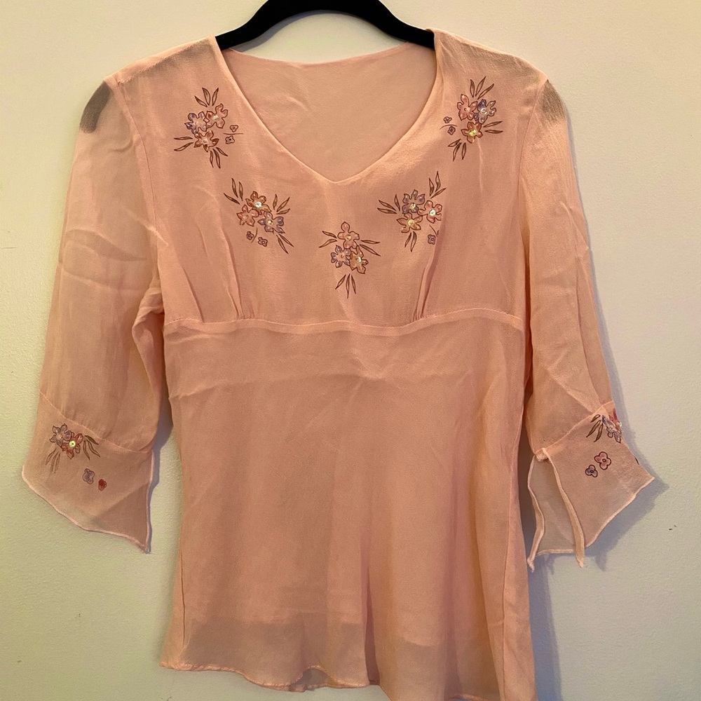 Cropped Baby Pink Asymmetrical Y2K top